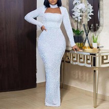 Ng white dress long for women party club sexy hollow turtleneck 2022 spring new bodycon thumb200