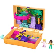 Micro Polly Pocket Jungle Safari Compact with 2 Micro Dolls and Accessor... - $12.95