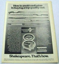 1976 Print Ad Shakespeare Fishing Rods Fly, Spinning, Casting Columbia,SC - £8.22 GBP