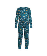 Wonder Nation Boys Halloween 2-Piece Sleep Pajama Set, Teal Blot Size 4 - €14,54 EUR