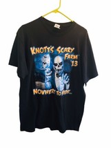 Knott&#39;s Scary Farm 2013 Halloween Haunt T Shirt Skull Bats Nowhere to Hi... - £22.68 GBP