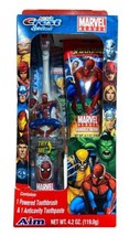 Marvel Heroes Kids Crest Spinbrush Toothbrush And Aim Toothpaste 2006 Gi... - $23.18
