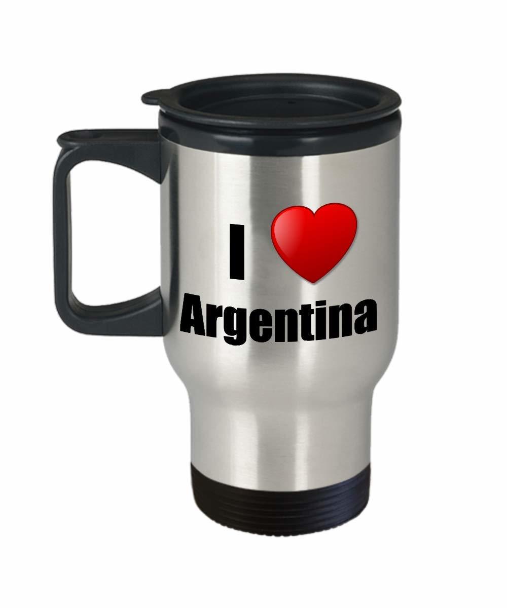 Primary image for Argentina Travel Mug Insulated I Love Funny Gift Idea For Country Lover Pride No