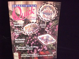 Cross Stitch Quick Easy Magazine Ballerina Bunnies, Butterfly Pillows,Hair Clips - $12.00