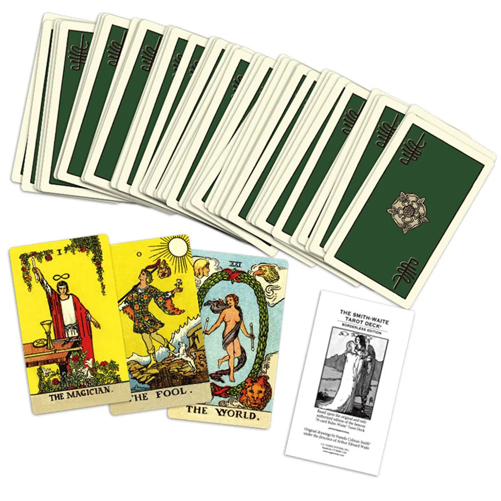 Play 84 pcs Tarot Cards The Borderless Smith Tarot Cards Board Games Divination  - £23.60 GBP
