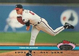 1992 Stadium Club Dome Baseball #62 Tom Glavine Atlanta Braves - £2.36 GBP