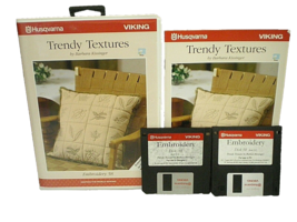 Husqvarna Viking Embroidery Disk #58- Trendy Textures Pattern Designer I Program - £27.16 GBP