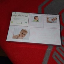 NEW Tiny Ideas Keepsake boxes in pi k stripes, 1st curl, 1st tooth, birth cert. - £6.83 GBP