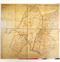 Map North Virginia Army Civil War Reproduction 19 x 18&quot; Military History DWW6A - £19.91 GBP