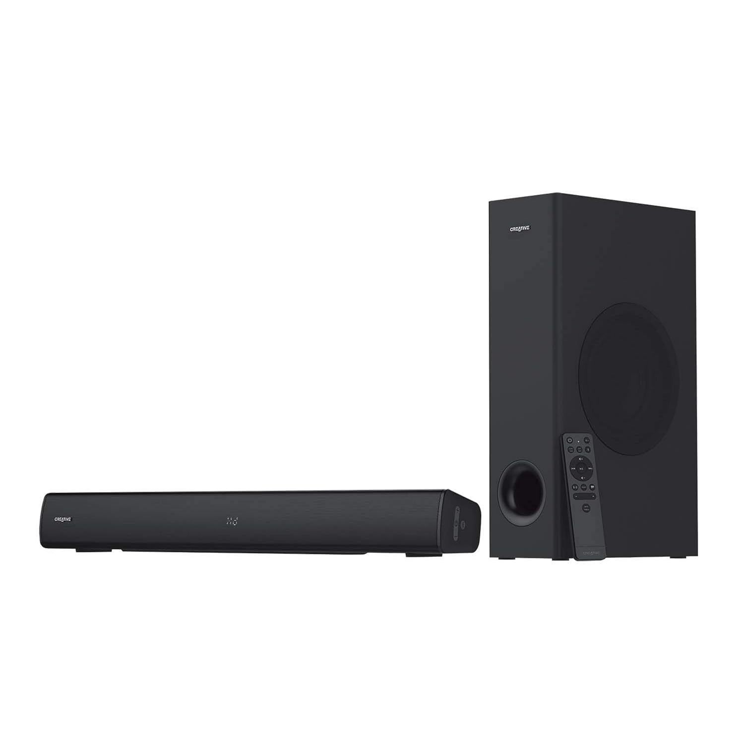Creative Stage V2 2.1 Soundbar with Subwoofer, Clear Dialog and Surround by Soun