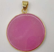 Cherry Pink Jade ,Lemon Green Jade Pendant 15-30mm Horse Eye Evil Oval  Egg Gree - $18.80