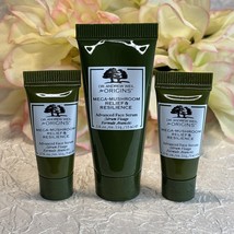 Lot 3 X Origins Mega-Mushroom Relief Advanced Face Serum = .84oz Total F... - $9.85