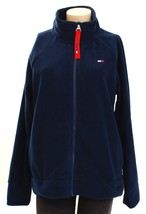 Tommy Hilfiger Sport Navy Blue Full Zip Fleece Jacket Hoodie Women&#39;s L NWT - $119.99
