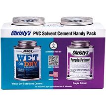 Christy&#39;s Handy Pack: Wet Or Dry Conditions Medium Body PVC Cement and P... - $34.93 CAD