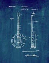 Banjo Patent Print - Midnight Blue - £6.35 GBP+