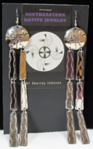 NWT Seminole Native American Earrings Nickel Silver Wind Nickel C Johnson - £63.28 GBP
