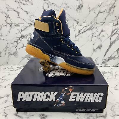 Primary image for Men’s PATRICK EWING 33 HI X WHERE BROOKLYN AT Navy | Gold Sneakers NWT