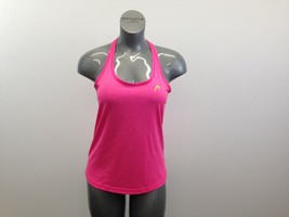 HEAD Women&#39;s Tank Top Medium Racerback Neon Pink Yellow Polyester - $7.92