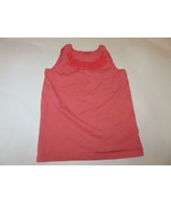 Hanna Andersson Girls Ruffled Tank Top 130 US 8 Coral EUC - $11.26