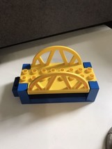 Lego Duplo Bridge Blue Base 4 x 8 Yellow Top 3267 2281 9067 31207 31208 - £10.24 GBP