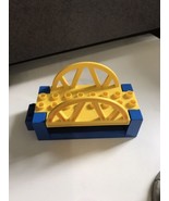 Lego Duplo Bridge Blue Base 4 x 8 Yellow Top 3267 2281 9067 31207 31208 - £10.12 GBP