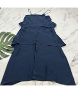 Banana Republic Womens Tiered Maxi Dress Size 12 New Navy Blue Flutter L... - $672.06 MXN