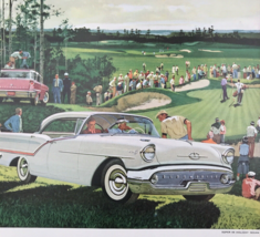 1950s White GM Oldsmobile Super 88 Rocket Holiday Sedan Advertising Prin... - £11.07 GBP