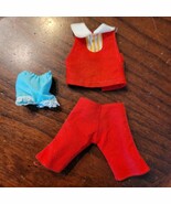 Vintage Tutti Outfit Red White Shirt Pants Blue Lace Panties Underwear Lot - $566.90 MXN