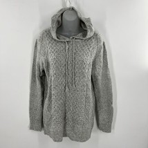 American Eagle Womens Gray Hooded Long Sleeve Tunic Sweater Size M - £17.36 GBP