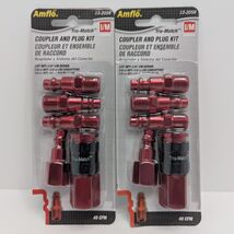 Amflo 13-205R Air Hose Tool Coupler Plug Kit 5pc Red Aluminum 2 Packs 1/... - $27.10 CAD