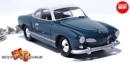 Rare Key Chain Sea Blue White Vw Volkswagen Karmann Ghia Custom Ltd Great Gift - £47.14 GBP