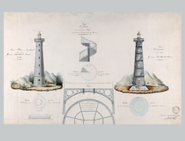 12885.Decor Poster.Wall art.Room vintage interior design.1849 French Lighthouse - £13.44 GBP+
