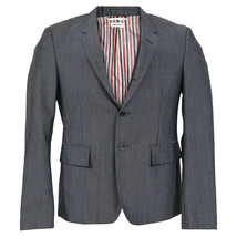 Thom Browne Rwb Selvedge Blazer In Mohair Wool Men Grey Size 42 - $712.50