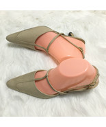 Terry Lewis Women&#39;s Kitten Heels Dress Shoes Size 7 M Pointed Toe Beige - $31.44