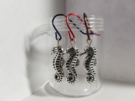 Silver Plated Sea Horse Earrings - £4.69 GBP