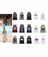 Womens Graphic Print Novelty Sleeveless Racerback Tank Top - $27.37 CAD