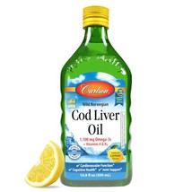 7/28 Carlson - Cod Liver Oil, 1100 mg Omega-3s, Liquid Fish Oil Suppleme... - $39.59