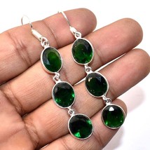 Chrome Diopside Handmade Black Friday Gift New Earrings Jewelry 3" SA 2137 - £4.78 GBP