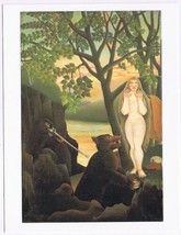 Postcard Art Henri Rousseau Unpleasant Surprise 5 x 6.5 - £2.74 GBP