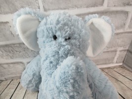Demdaco Nat &amp; Jules Plush Blue textured Elephant Elwin Stuffed Animal Baby Toy  - £5.51 GBP