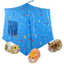 Light Blue Toy Play Pop Up Doll Tent, 2 Sleeping Bags, Star, Moon Print Fabric - £19.87 GBP