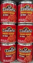 6X LA COSTENA SWEET PEPPER SLICES ( PIMIENTO MORRON EN TIRAS ) 6 CANS 20... - $30.68