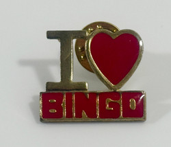 I Heart Love Bingo Pin 1” Enamel - $10.88