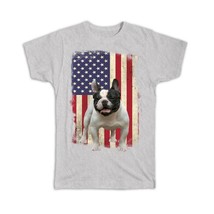 French Bulldog USA Flag : Gift T-Shirt Dog Pet American United States - £14.15 GBP