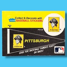 1986 Fleer PITTSBURGH PIRATES Pennant Stickers &amp; Baseballs Famous Feats - $1.33