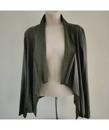 Ruff Hewn Women&#39;s Grey Faux Leather Style Cardigan Size: M - $425.91 MXN
