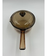 VTG  Vision Corning  Amber Glass lipped pouring Spout &amp; Lid 1L USA Sauce... - $712.14 MXN