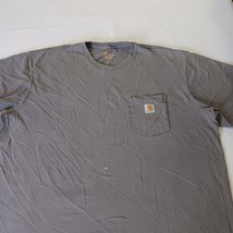 Carhartt T-Shirt Men's 2XL Tall Original Fit Gray Short Sleeve Pocket K87 CHR image 12