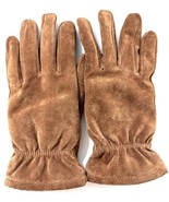 Isotoner Wonder Fit Suede Leather Gloves L/G Camel Brown Fleece Lined Aris 115 - $374.00 MXN