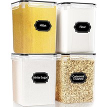 4 Pack Airtight Food Storage Containers With Lids (5.2L / 176Oz), Bpa Free Plast - £35.16 GBP